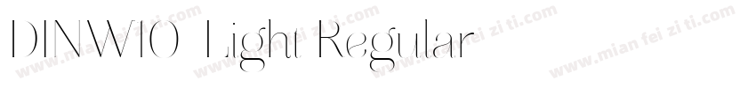 DINW10-Light Regular字体转换